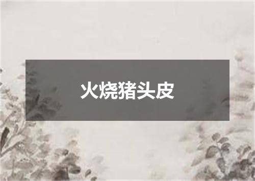 火烧猪头皮
