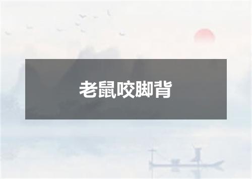 老鼠咬脚背
