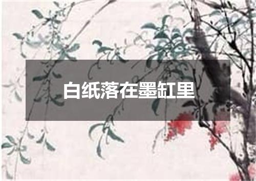 白纸落在墨缸里