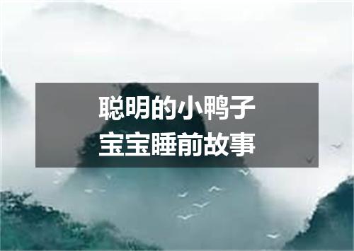 聪明的小鸭子宝宝睡前故事